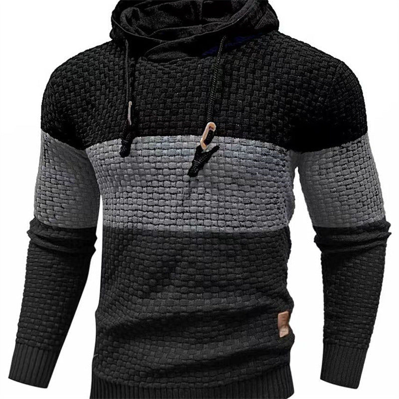 Men's Tricolor Long-Sleeve Hoodie