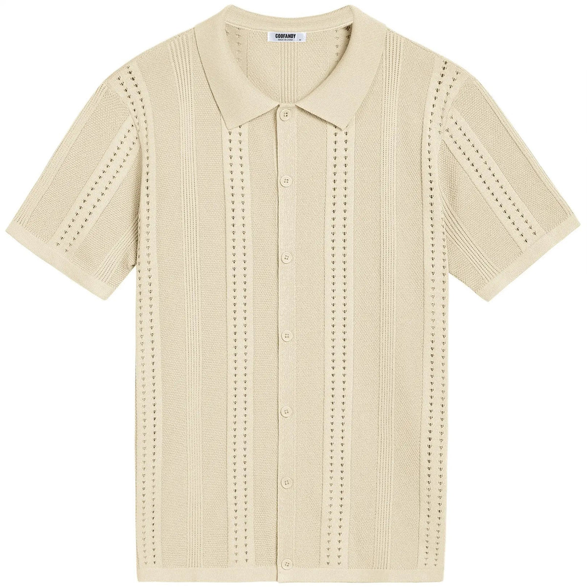 COOFANDY Men's Knit Short Sleeve Polo Shirt - Casual Summer Style