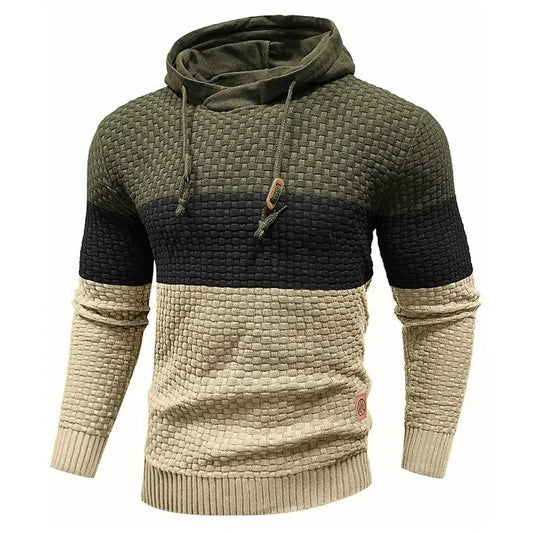Men's Tricolor Long-Sleeve Hoodie